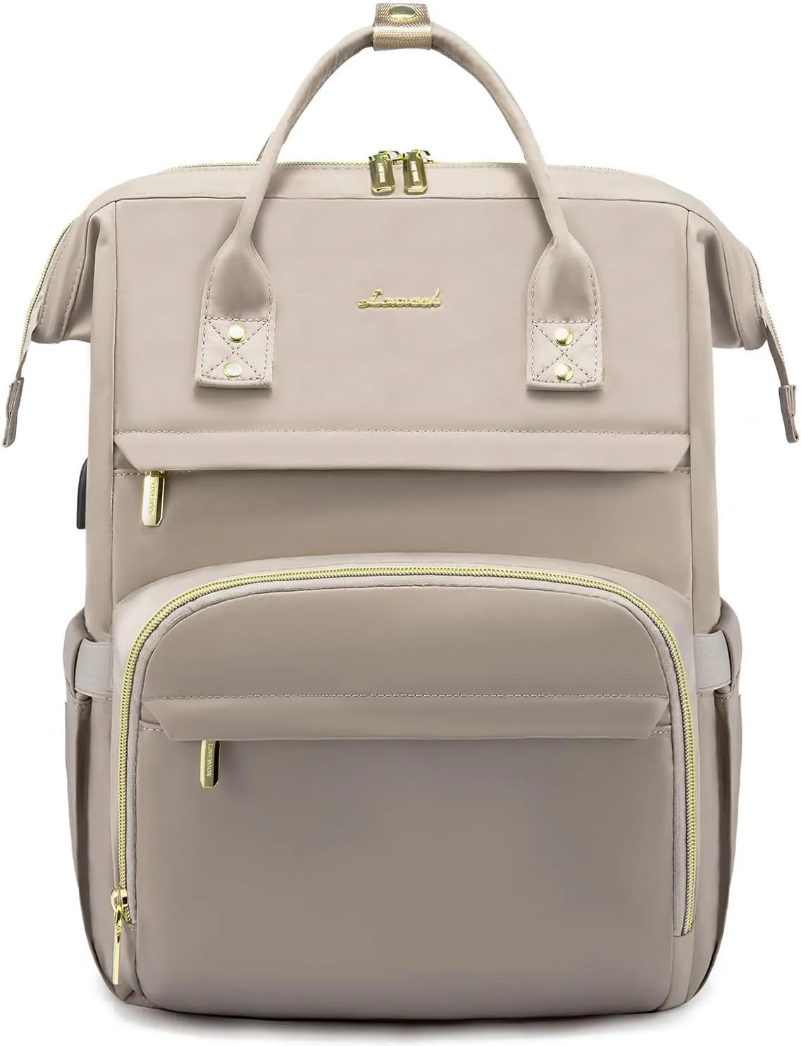 LOVEVOOK College Laptop Backpack, 15.6 Inch Travel Backpack for College, Waterproof Work Backpack Woman for Teacher Nurse Anti-theft Travel Back Pack, Gifts for Women, Dim Grey