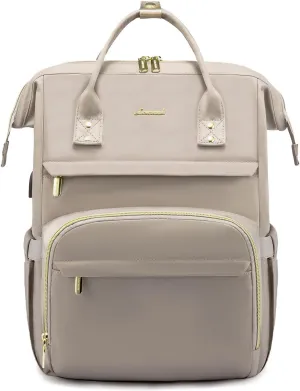 LOVEVOOK College Laptop Backpack, 15.6 Inch Travel Backpack for College, Waterproof Work Backpack Woman for Teacher Nurse Anti-theft Travel Back Pack, Gifts for Women, Dim Grey