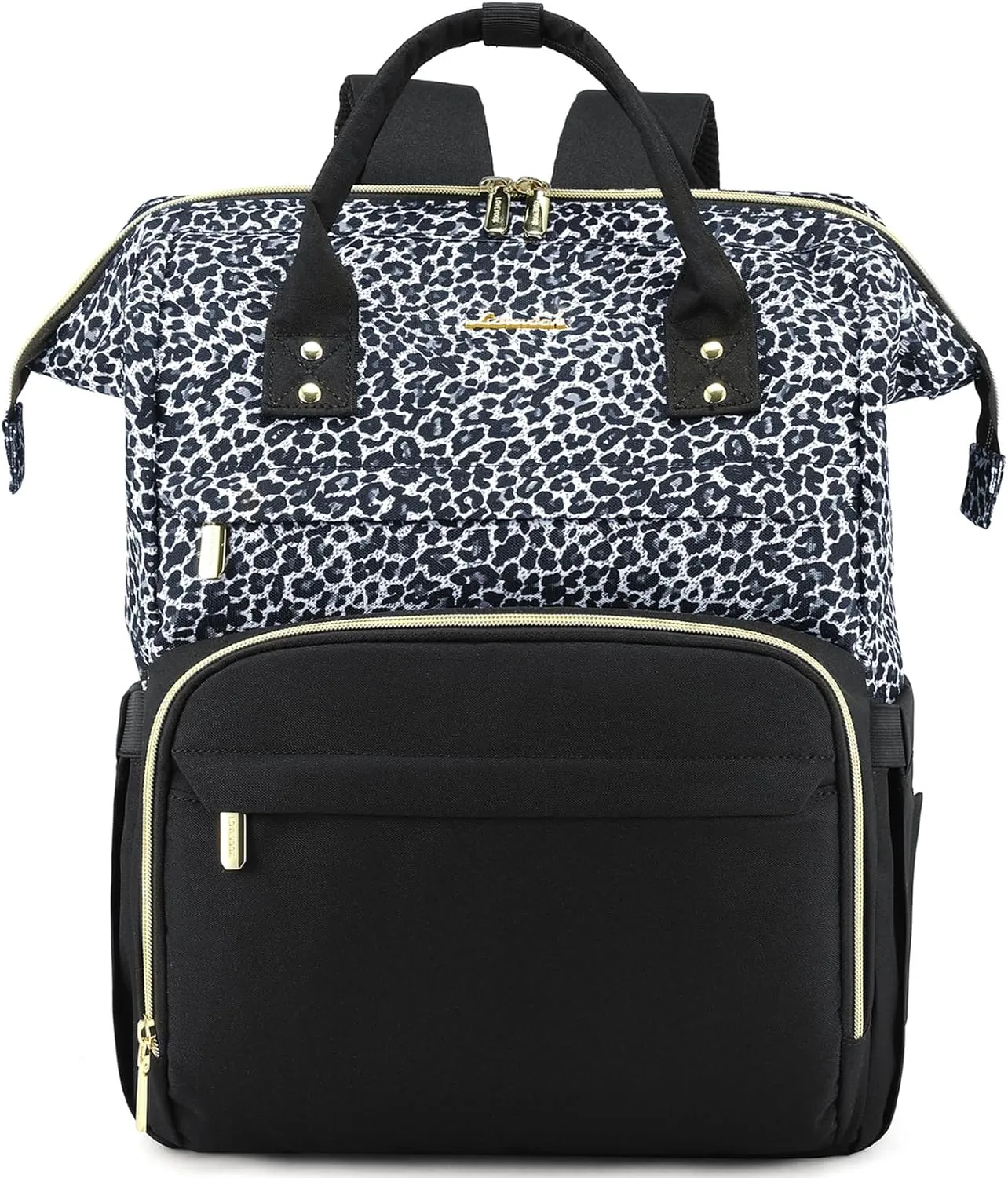 LOVEVOOK College Laptop Backpack, 15.6 Inch Travel Backpack for College, Waterproof Work Backpack Woman for Teacher Nurse Anti-theft Travel Back Pack, Gifts for Women, Grey Leopard