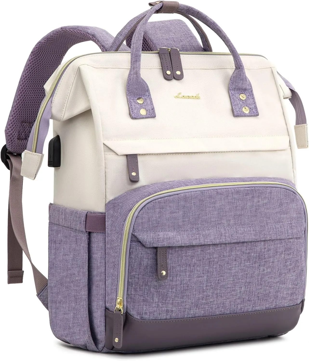 LOVEVOOK Laptop Backpack for Women, 15.6 Inch Work Business Backpacks Purse with USB Port, Large Capacity Nurse Bag College Bookbag for School, Waterproof Casual Daypack for Travel