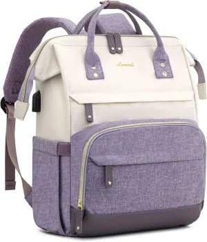 LOVEVOOK Laptop Backpack for Women, 15.6 Inch Work Business Backpacks Purse with USB Port, Large Capacity Nurse Bag College Bookbag for School, Waterproof Casual Daypack for Travel