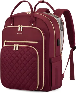 LOVEVOOK Laptop Backpack for Women with Laptop Compartment, Water Resistant Travel Work Backpacks Purse Stylish College Business Teacher Nurse Computer Bag, Fits 15.6" Laptop