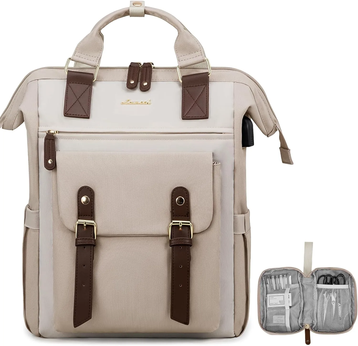 LOVEVOOK Laptop Backpack for Women Work Teacher Bag Travel Backpack, Stylish College Backpack Purse, Business Computer Laptop Bag Nurse Bags, Casual Daypack, 15.6 Inch