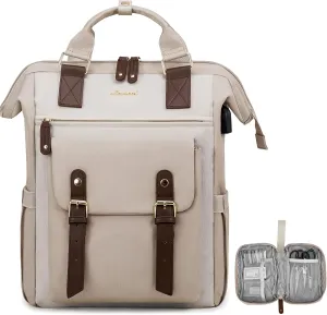 LOVEVOOK Laptop Backpack for Women Work Teacher Bag Travel Backpack, Stylish College Backpack Purse, Business Computer Laptop Bag Nurse Bags, Casual Daypack, 15.6 Inch
