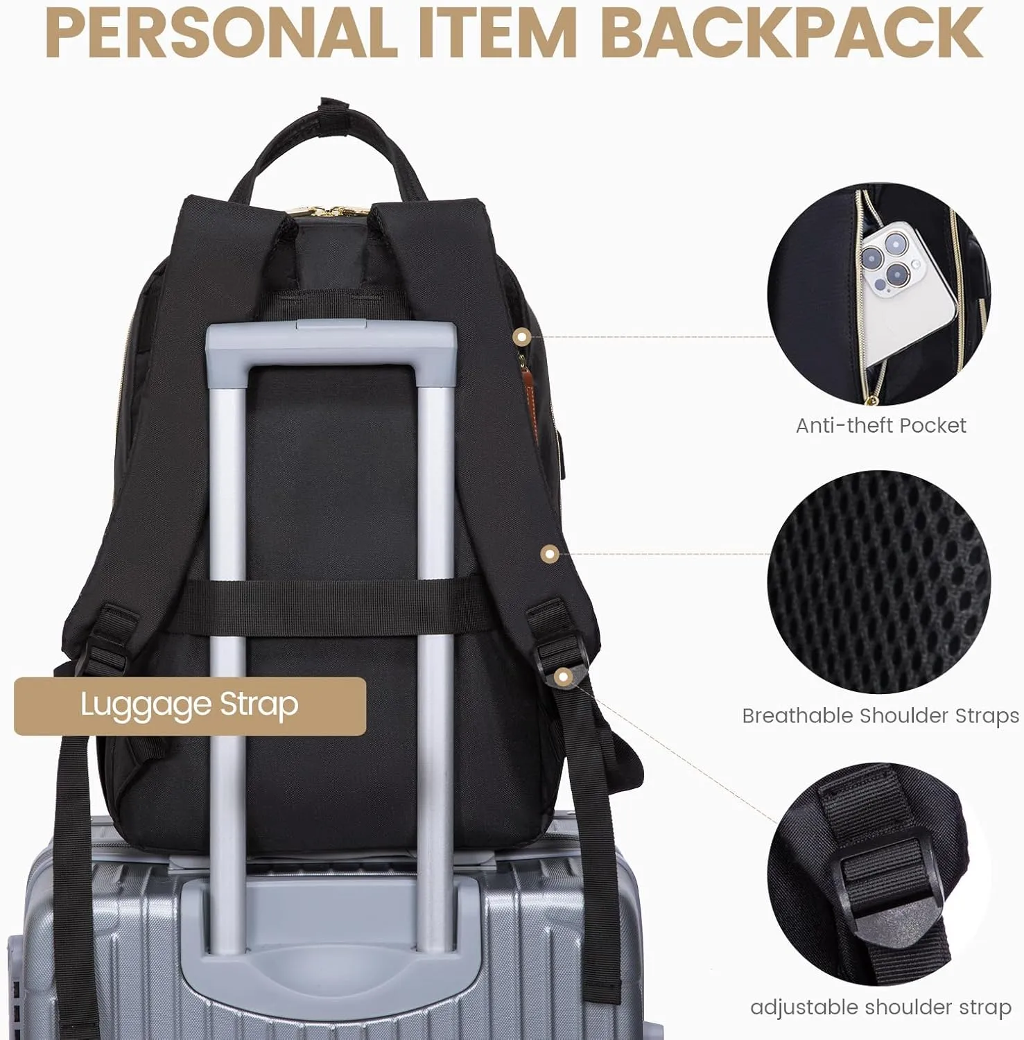 LOVEVOOK Laptop Backpack Women,Large Capacity 17.3 inch Laptop Bag Travel Backpack for Women,Computer Work College Teacher Backpacks with USB Port,Waterproof Personal Item Backpack Casual Daypack