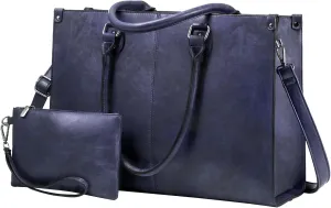 LOVEVOOK Laptop Bag for Women, 15.6 inch Laptop Tote Bag Vintage Work Bags for Women Computer Bag Office Briefcase Handbag