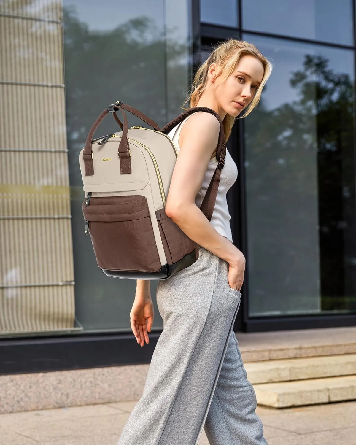 LOVEVOOK Travel Laptop Backpack Women, 17.3 Inch Anti-theft Laptop Bag with USB Port, Fashion Waterproof Computer Backpacks Teacher Nurse Backpack Purse for College Work