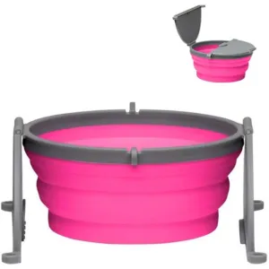 Loving Pets Bella Roma Travel Dog Bowl Pink Small
