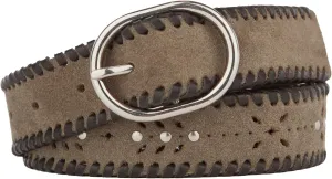 Lucky Brand Women's Embroidered Leather Belt | Stylish | Classic | Western-Inspired | American Heritage | Jean | Pant