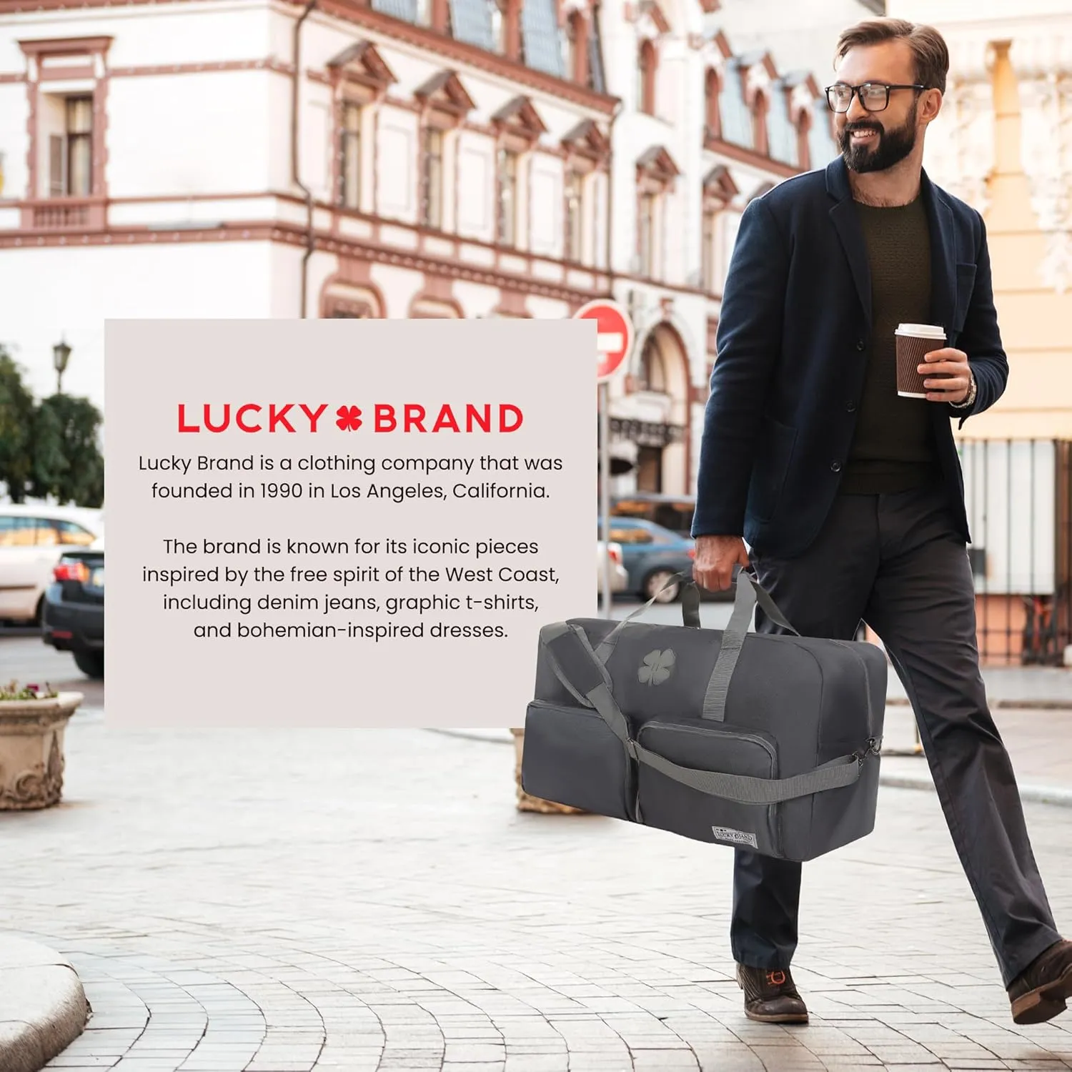 Lucky Travel Duffel Bags 115L, Gym Bag, Travel Bag & Large Duffle Bag for Men, Foldable Overnight Weekender Bags for Women & Men with Adjustable Shoulder Strap, Charcoal