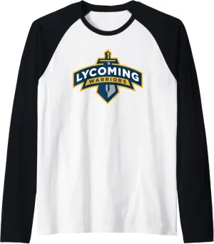Lycoming Warriors Sword & Shield Logo Lycoming College Raglan Baseball Tee