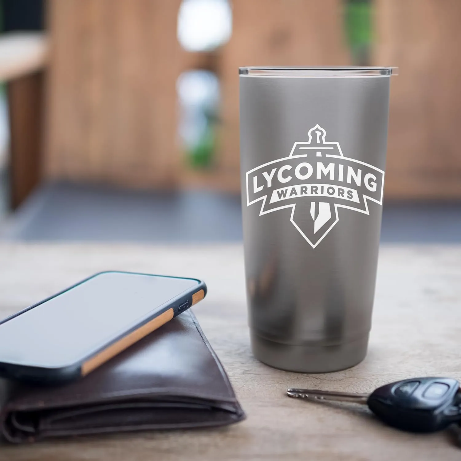 Lycoming Warriors Sword & Shield Logo Lycoming College Stainless Steel Insulated Tumbler