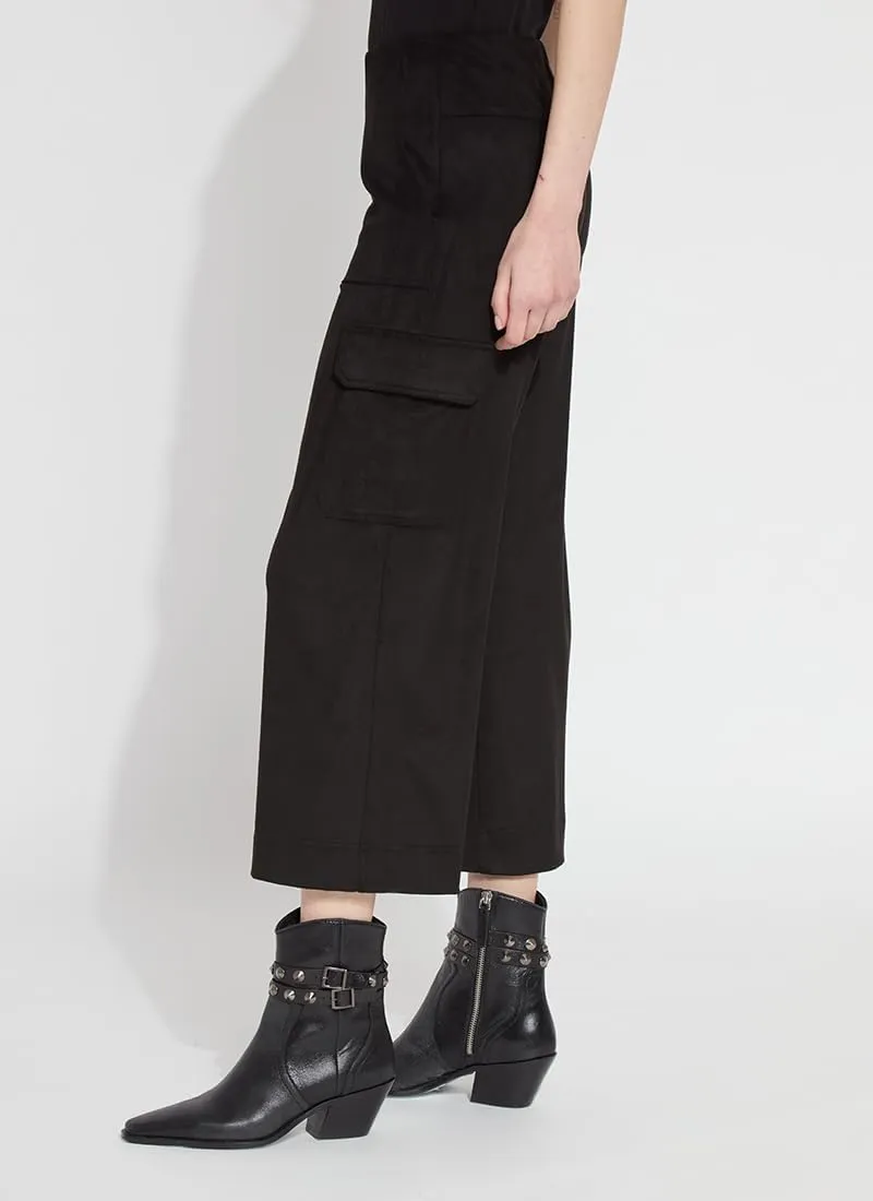Lyssé Anita Crop Cargo Pants – High Waisted Cargo Pants for Women, Vegan Faux Suede Pants with Cropped Leg
