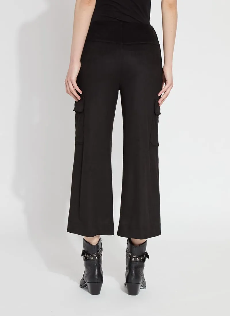 Lyssé Anita Crop Cargo Pants – High Waisted Cargo Pants for Women, Vegan Faux Suede Pants with Cropped Leg