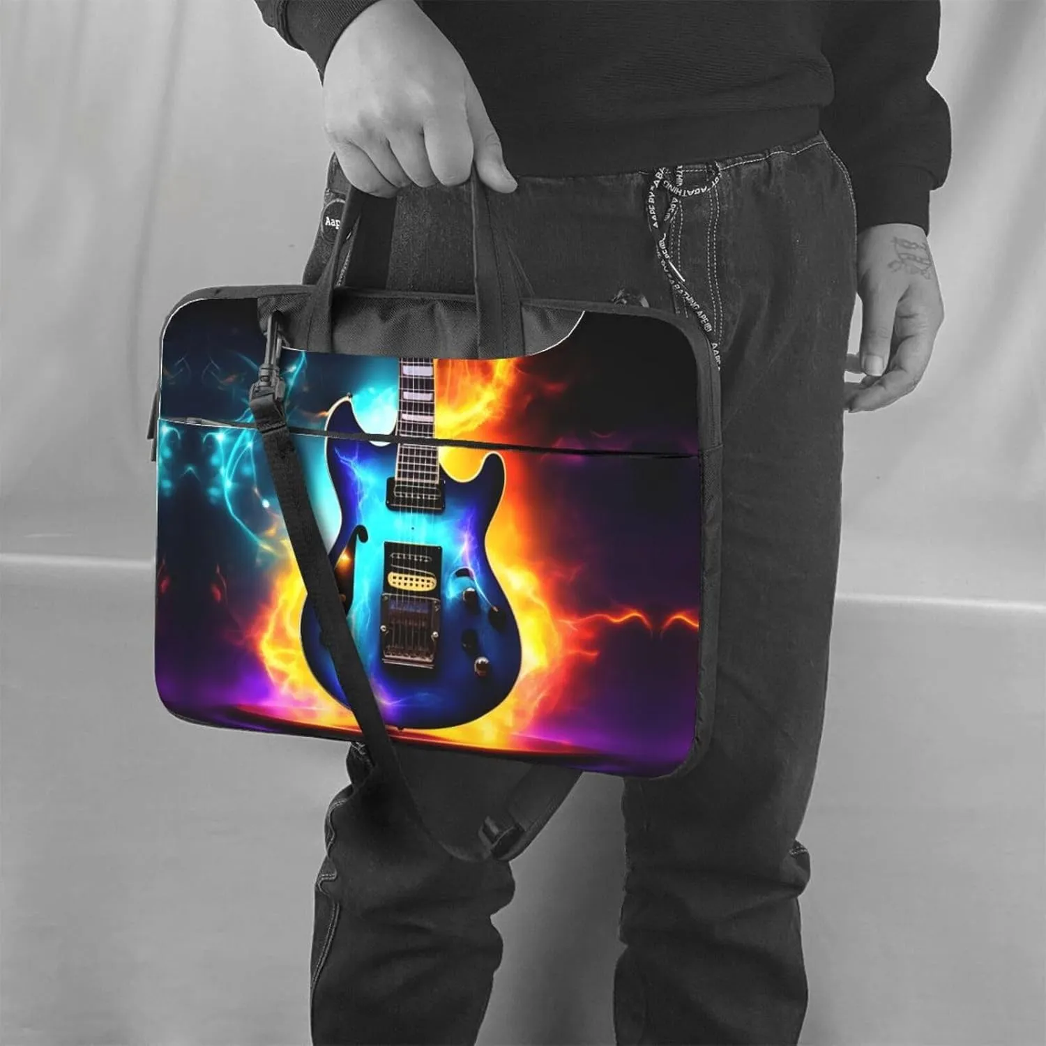 Magic Electric Guitar Print Laptop Case and Computer Bag - Versatile Laptop Bag for Men Laptop Shoulder Bag