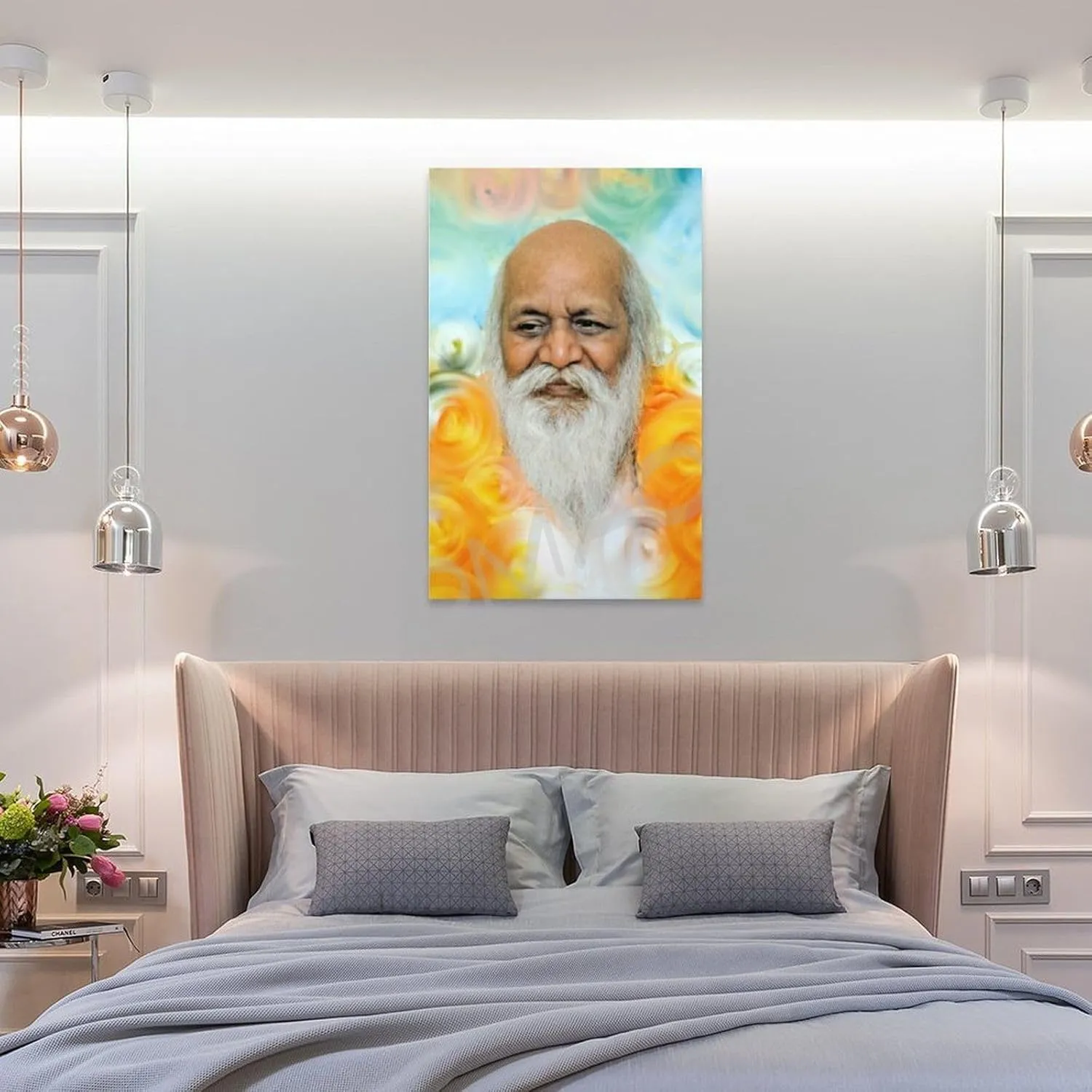 Maharishi Mahesh Yogi Portrait Poster Yoga Master Poster (11) Canvas Painting Posters And Prints Wall Art Pictures for Living Room Bedroom Decor 08x12inch(20x30cm) Unframe-style