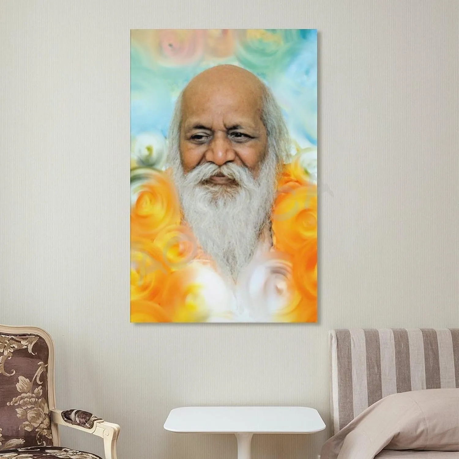 Maharishi Mahesh Yogi Portrait Poster Yoga Master Poster (11) Canvas Painting Posters And Prints Wall Art Pictures for Living Room Bedroom Decor 08x12inch(20x30cm) Unframe-style