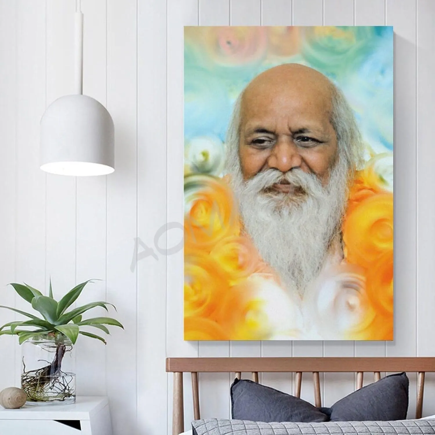 Maharishi Mahesh Yogi Portrait Poster Yoga Master Poster (11) Canvas Painting Posters And Prints Wall Art Pictures for Living Room Bedroom Decor 08x12inch(20x30cm) Unframe-style