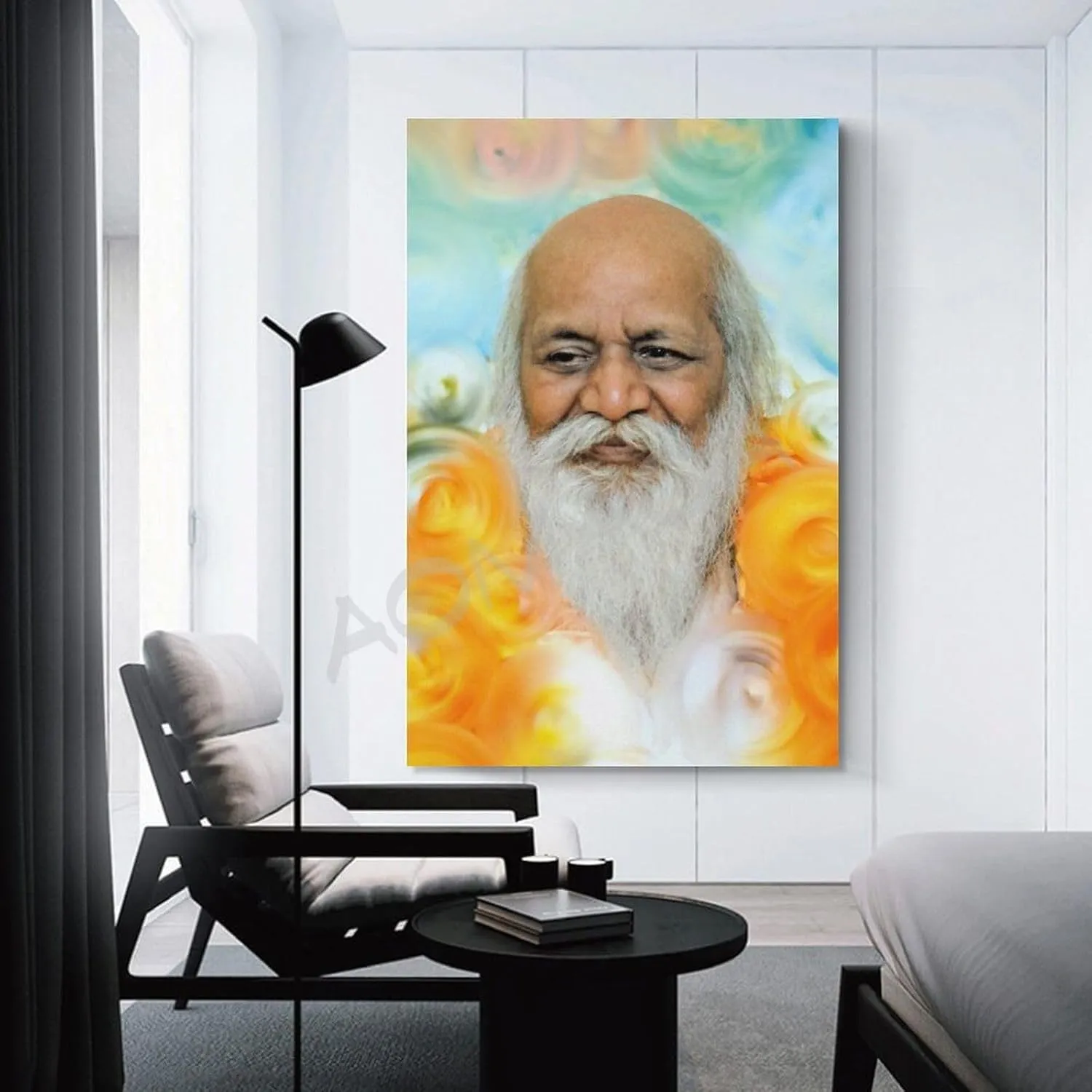 Maharishi Mahesh Yogi Portrait Poster Yoga Master Poster (11) Canvas Painting Posters And Prints Wall Art Pictures for Living Room Bedroom Decor 08x12inch(20x30cm) Unframe-style