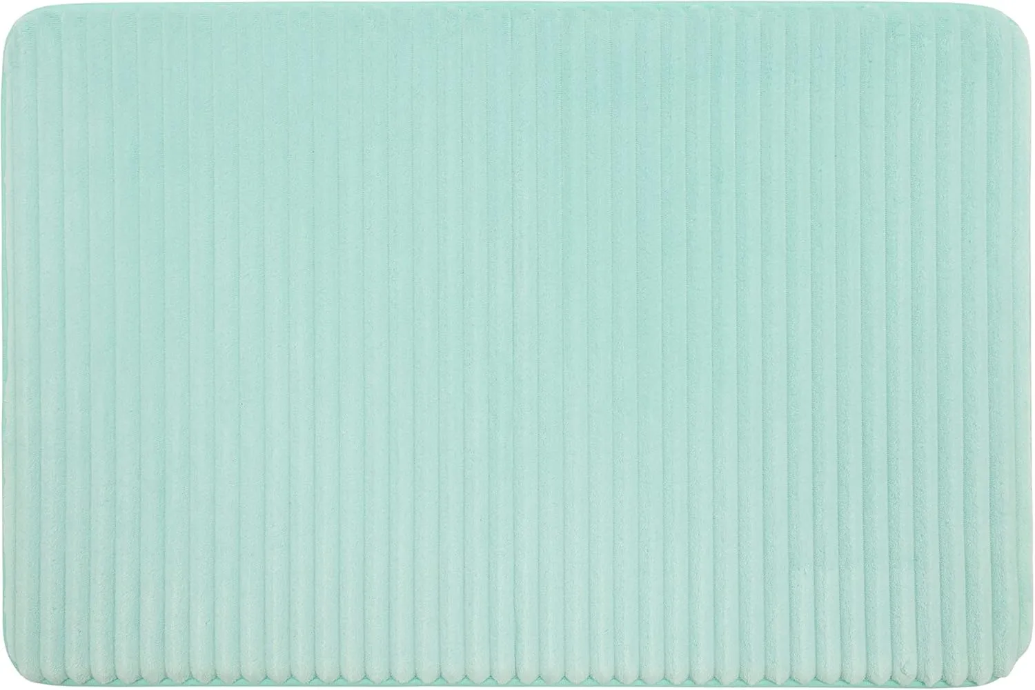 MAINSTAYS Home 17" x 24" Augusta Bath Mat Light Green Machine Washable Non Slip Bathroom Rug