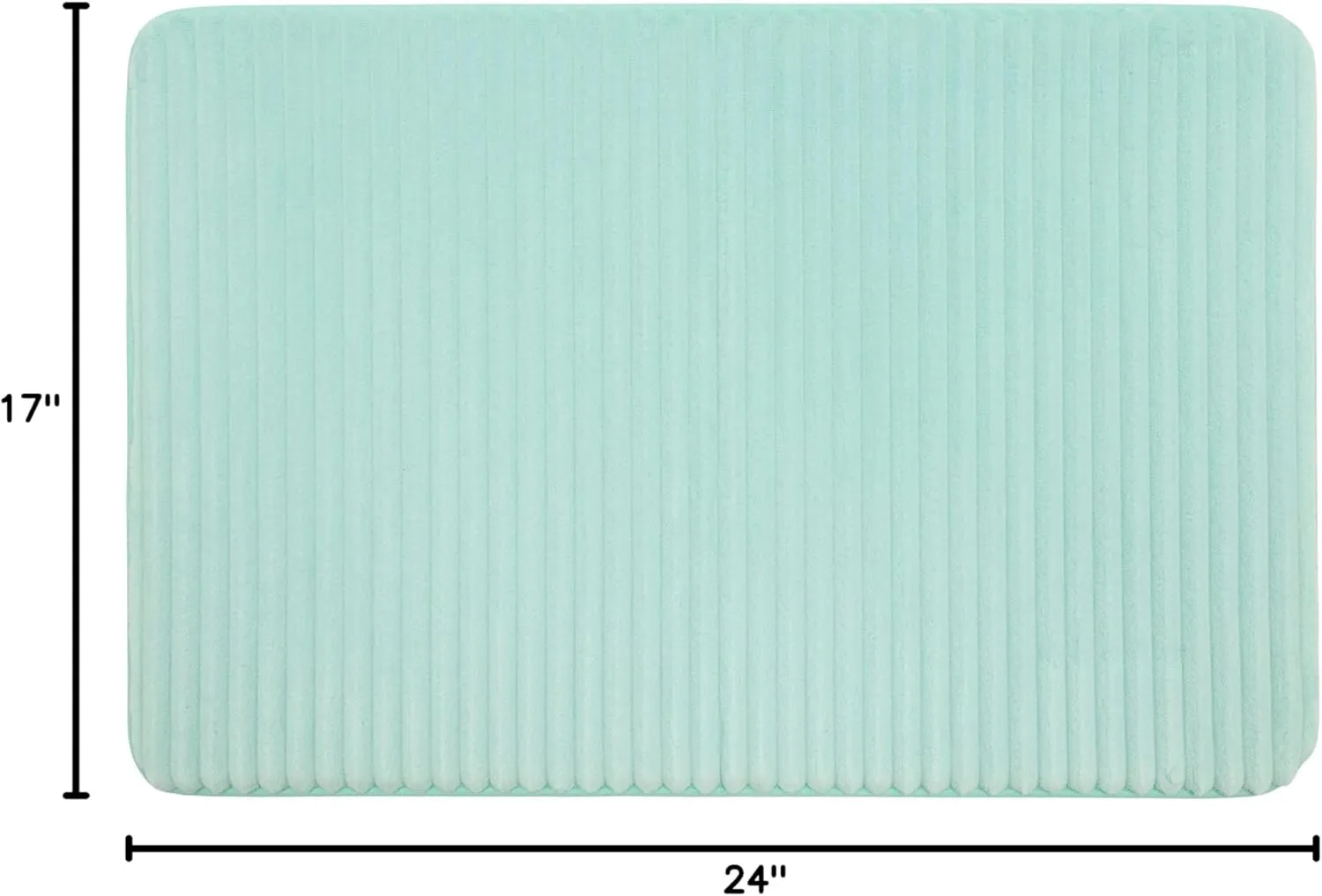 MAINSTAYS Home 17" x 24" Augusta Bath Mat Light Green Machine Washable Non Slip Bathroom Rug