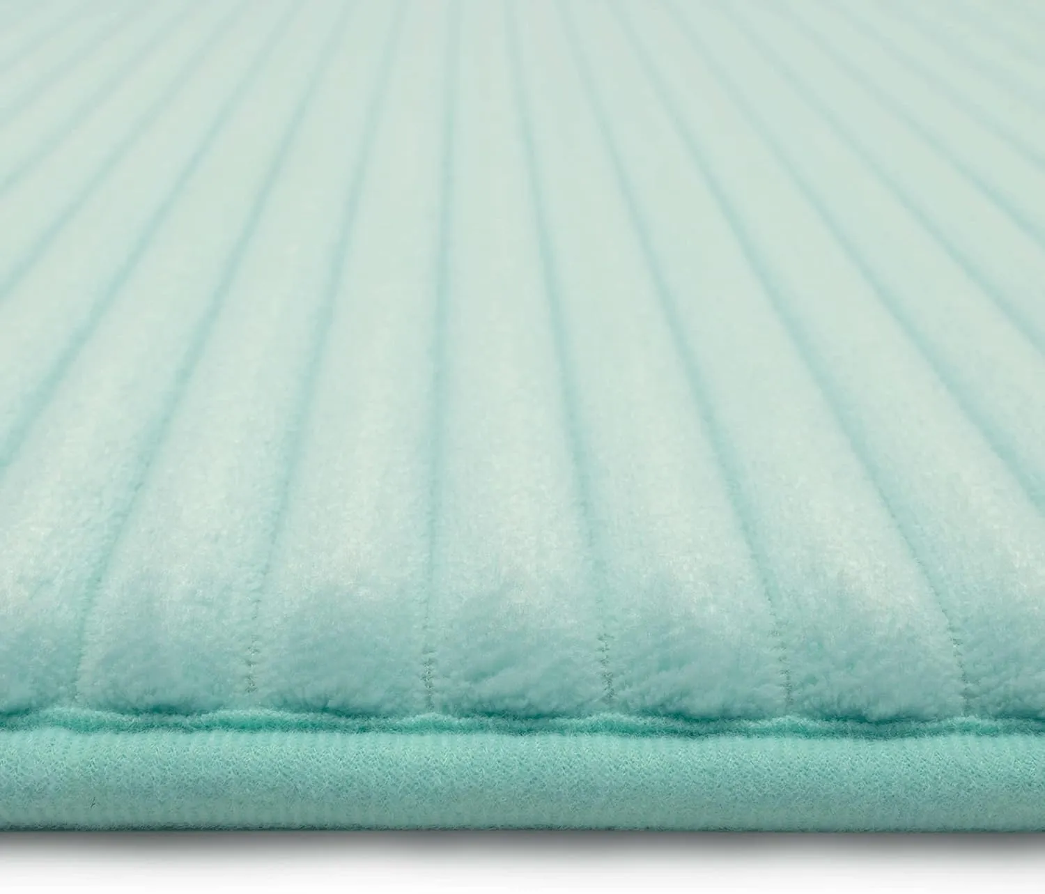 MAINSTAYS Home 17" x 24" Augusta Bath Mat Light Green Machine Washable Non Slip Bathroom Rug