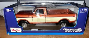 Maisto 1:18 Scale Model Compatible with Ford Replica Miniature Model Classic Vintage Collectible F150 Pick-up 1979 (Cream)