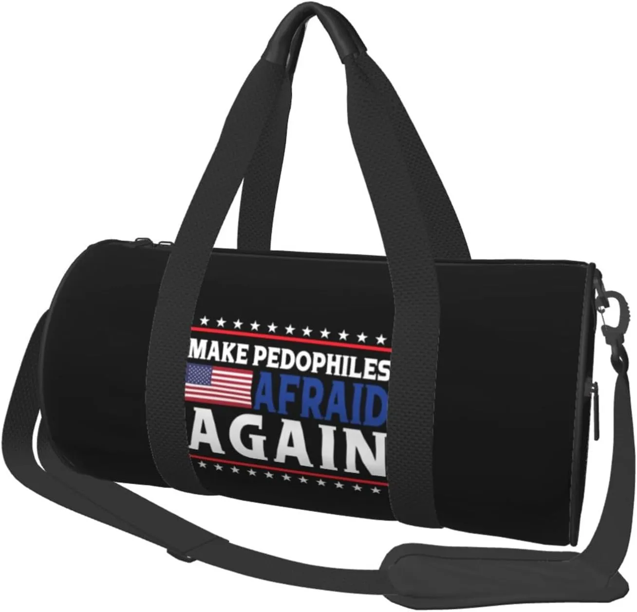 Make Pedophiles Afraid Again Duffel Bag Gym Bag Travel Sports Tote Large Foldable Beach Swim Yoga5