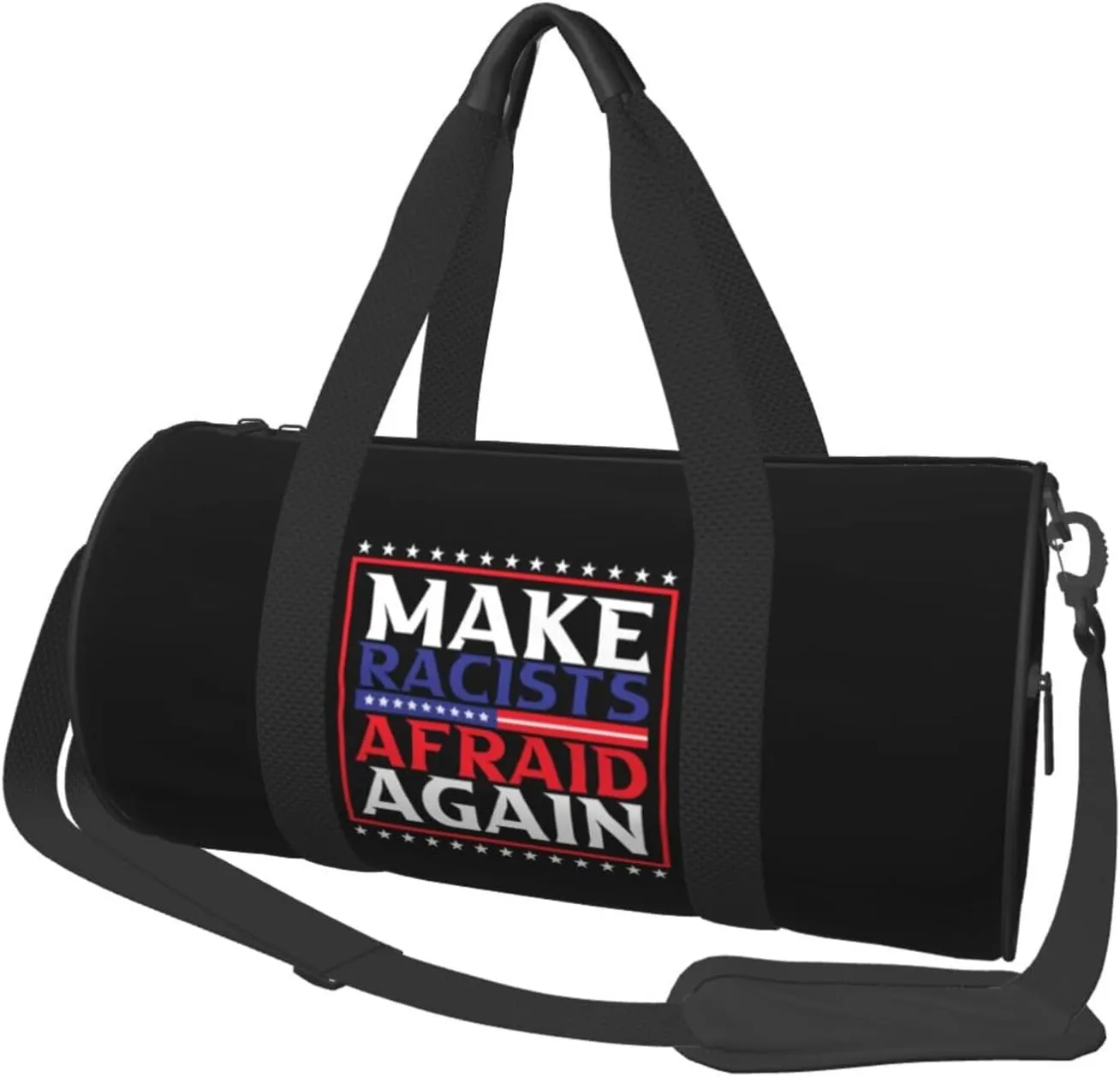 Make Racists Afraid Again Duffel Bag Gym Bag Travel Sports Tote Large Foldable Beach Swim Yoga0