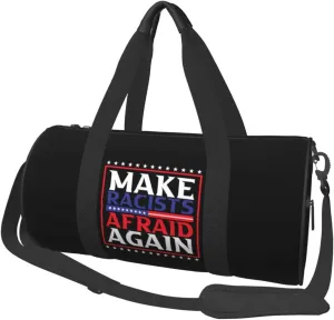Make Racists Afraid Again Duffel Bag Gym Bag Travel Sports Tote Large Foldable Beach Swim Yoga0