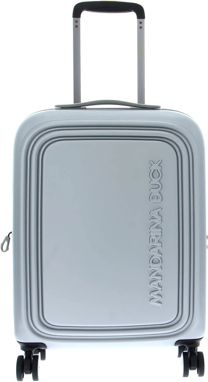 Mandarina Duck Logoduck Suitcase and Rolling Suitcase, 40x55x20/23 (LxHxW), Silver