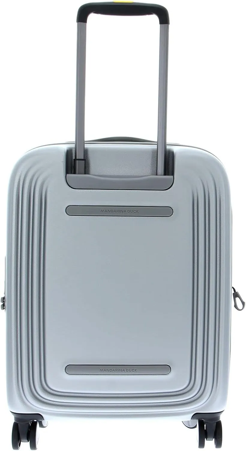 Mandarina Duck Logoduck Suitcase and Rolling Suitcase, 40x55x20/23 (LxHxW), Silver