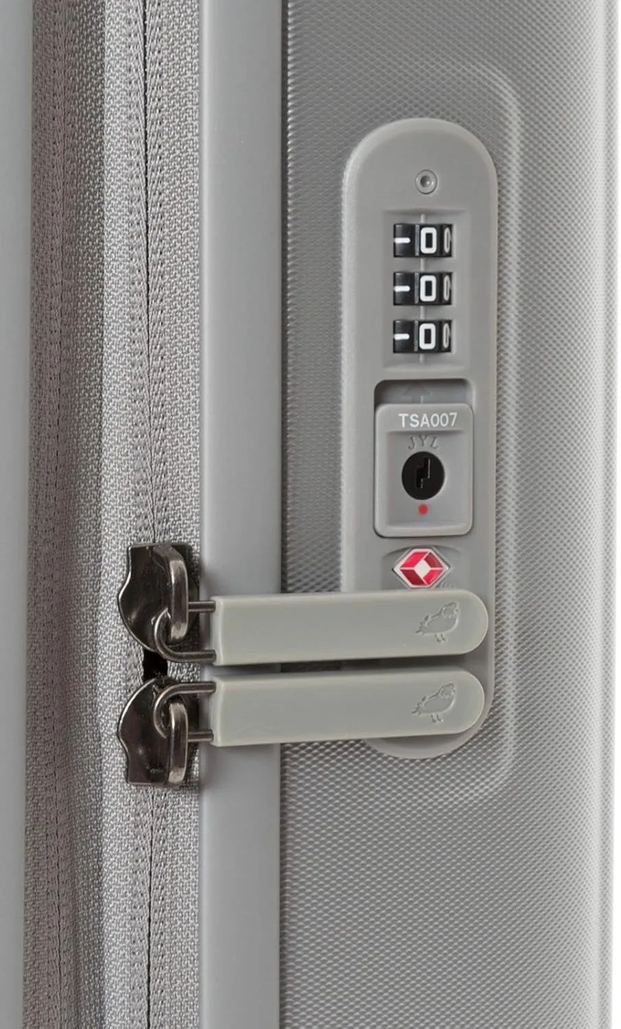 Mandarina Duck Logoduck Suitcase and Rolling Suitcase, 40x55x20/23 (LxHxW), Silver