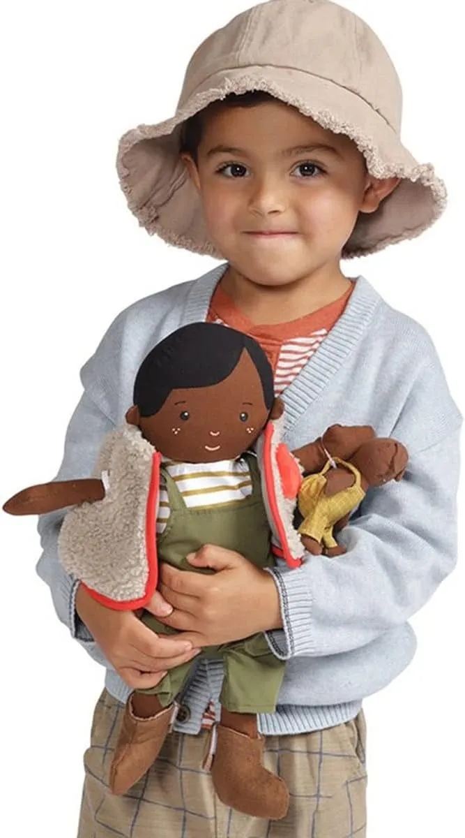 Manhattan Toy Playdate Friends Ellis Machine Washable and Dryer Safe 14 Inch Doll with Mini Bunny Stuffed Animal