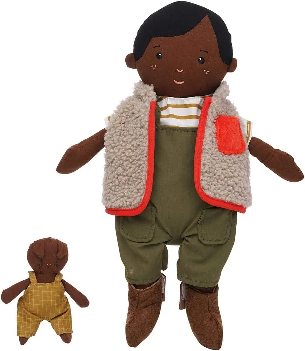 Manhattan Toy Playdate Friends Ellis Machine Washable and Dryer Safe 14 Inch Doll with Mini Bunny Stuffed Animal