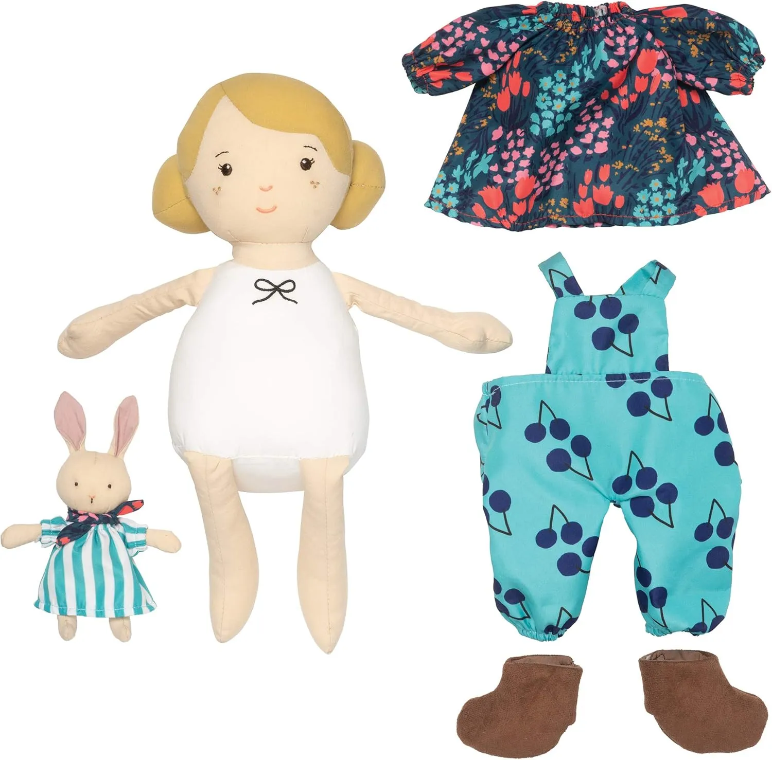 Manhattan Toy Playdate Friends Ollie Machine Washable and Dryer Safe 14 Inch Doll with Companion Stuffed Animal