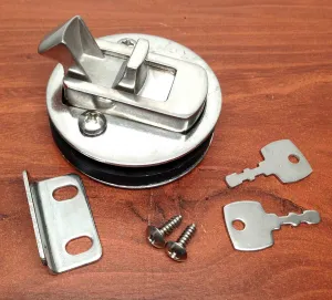 MARINE BOAT LOCKING STAINLESS STEEL 316 FLUSH PULL SLAM LATCH HATCH LIFT 2" D