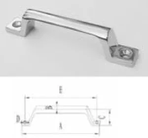 Marine Grade Heavy Duty Stainless Steel Grab Handle with Two Holes 6-1/4"