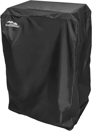 Masterbuilt® 40-inch Propane Gas and Pellet Vertical BBQ Smoker Waterproof Cover with PVC Lining and Adjustable Drawstring in Black, Model MB20080318