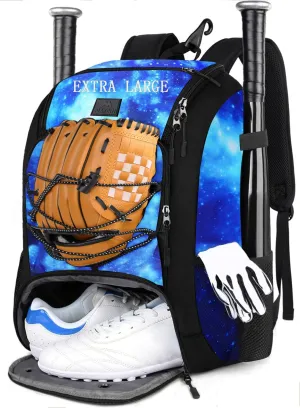 MATEIN Baseball Backpack, Softball Bat Bag with Shoes Compartment for Youth, Boys and Adult, Lightweight Baseball Bag with Fence Hook Hold TBall Bat, Batting Mitten, Helmet, Caps, Teeball Gear