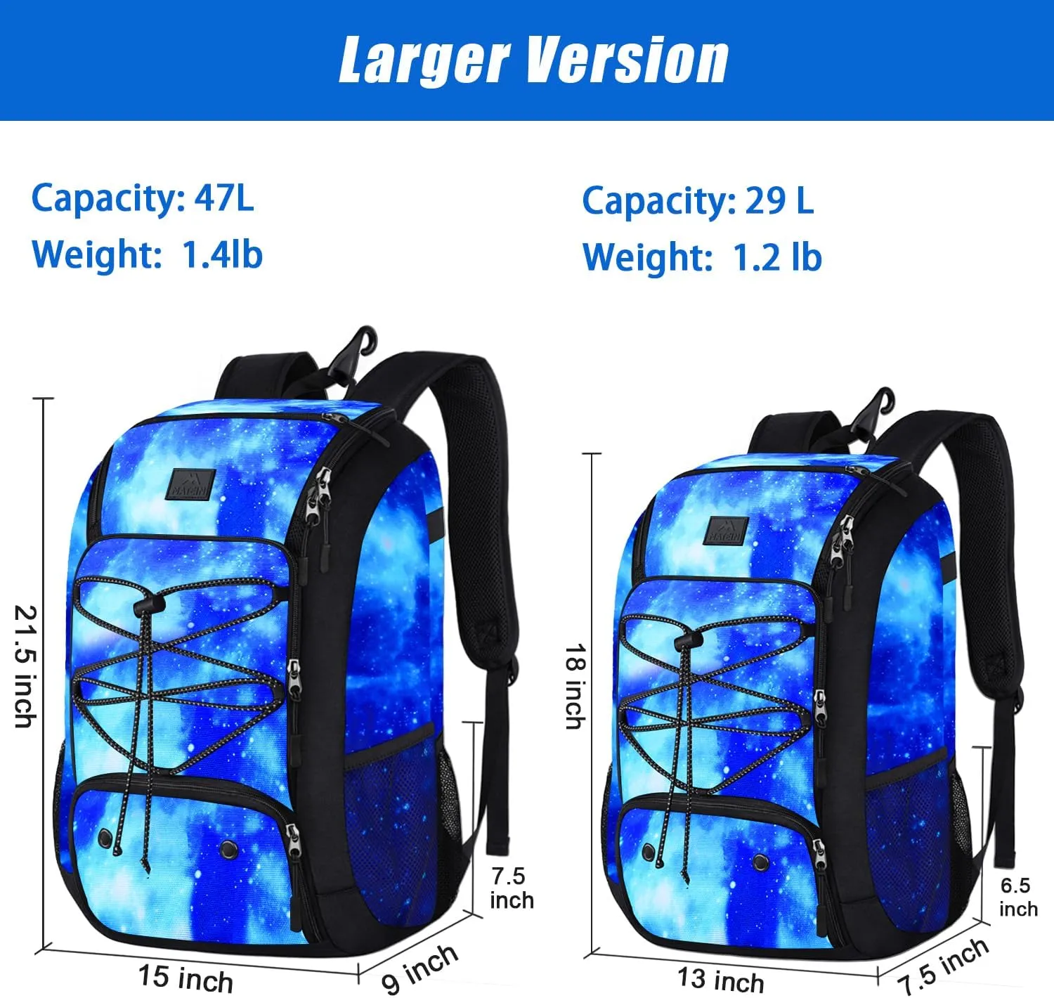 MATEIN Baseball Backpack, Softball Bat Bag with Shoes Compartment for Youth, Boys and Adult, Lightweight Baseball Bag with Fence Hook Hold TBall Bat, Batting Mitten, Helmet, Caps, Teeball Gear