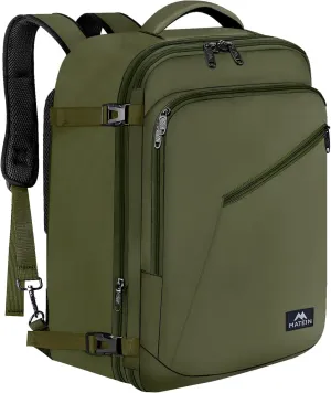 MATEIN Mens Backpack for Travel, Extra Large Expandable Carry on Backpack with Hideaway Shoulder Straps for Travelling, Water Resistant Heavy Duty Daypack, Gifts for Men Women, Dark Green