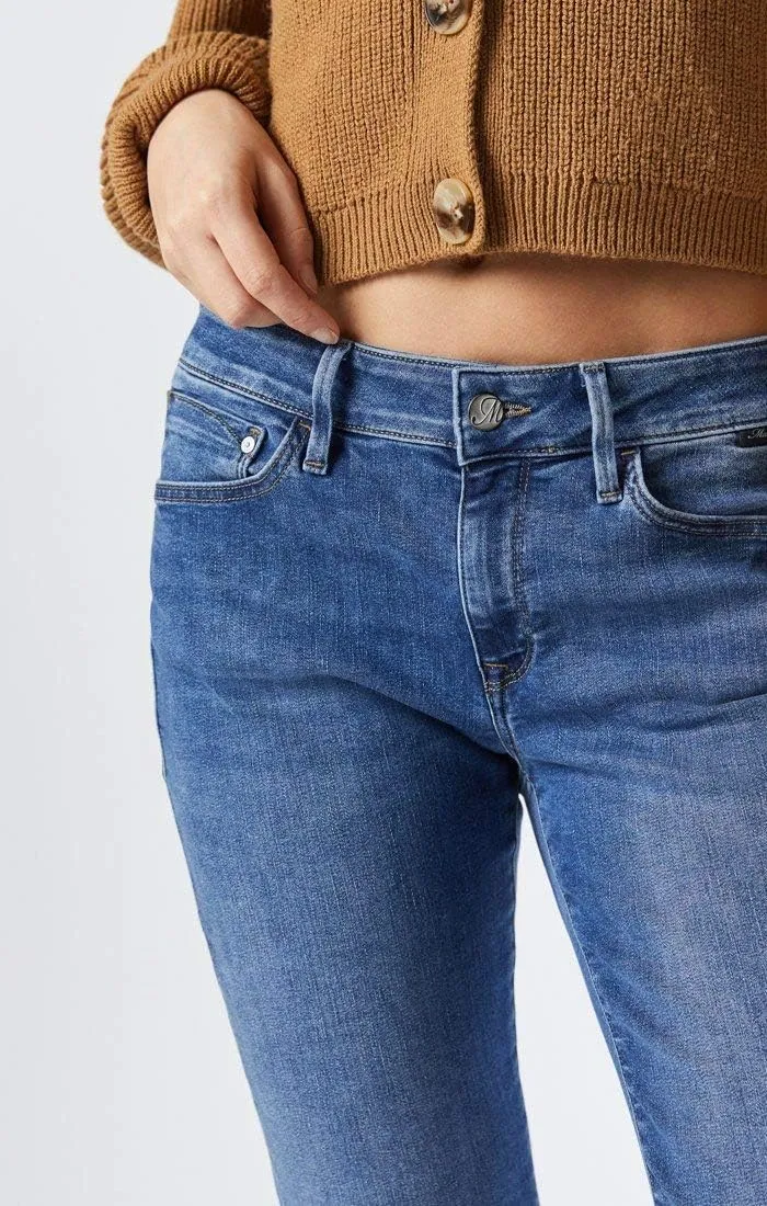 Mavi Women's Emma Mid Rise Slim Boyfriend Jeans - Premium Stretch Denim Jeans - Comfortable Jeans for Women, Machine Washable