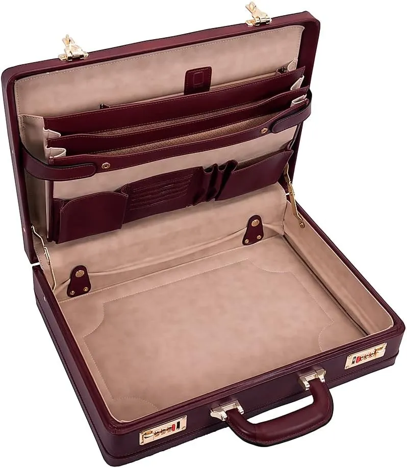 McKLEIN Leather 4.5" Expandable Attaché Briefcase- Coughlin