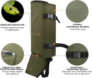 MDSTOP Snake Gaiters Leg Guards, Waterproof Snake Guards, Adjustable Snake Bite Protection for Lower Legs, Snake Chaps for Men & Women, Snake Proof Gaiters for Hunting,Outdoor and Farm Working