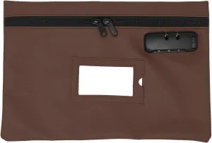 Medicine Bag with Lock | 12x8 Inch Med Bag | Medication Bag for Traveling | Small Pills Organizer (Dark Brown)