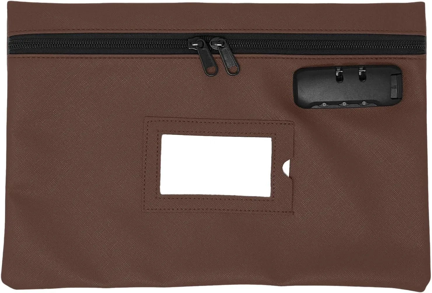 Medicine Bag with Lock | 12x8 Inch Med Bag | Medication Bag for Traveling | Small Pills Organizer (Dark Brown)