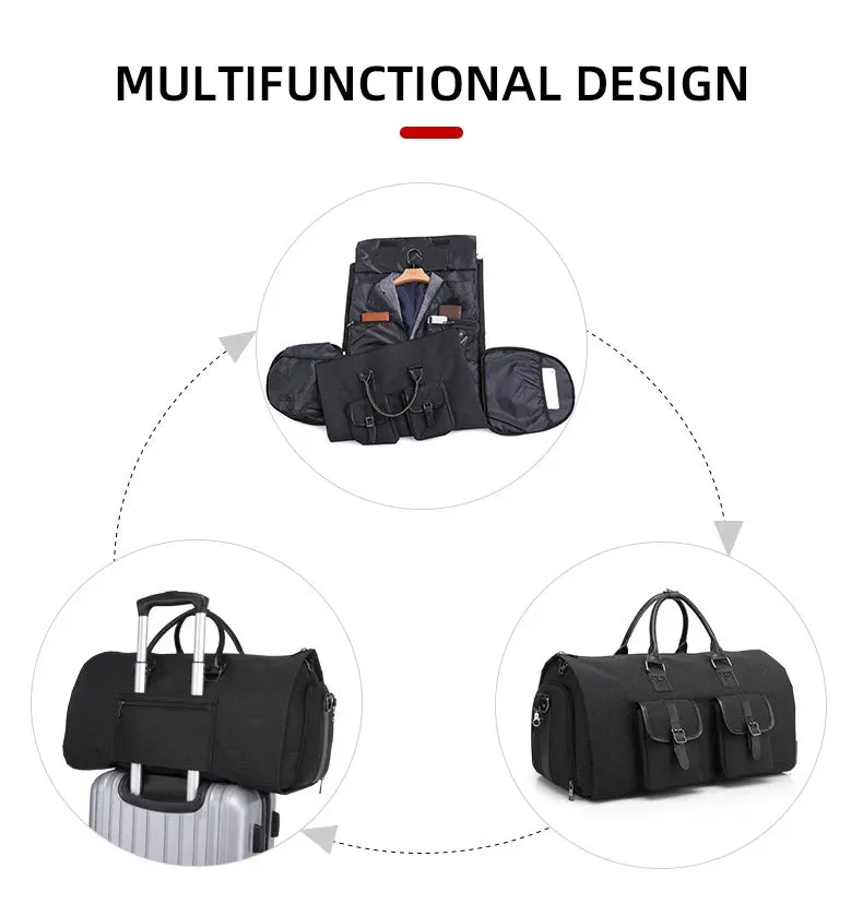 Men’s Hand Luggage Bag – Large Capacity Folding Sports and Travel Bag with Shoe Compartment
