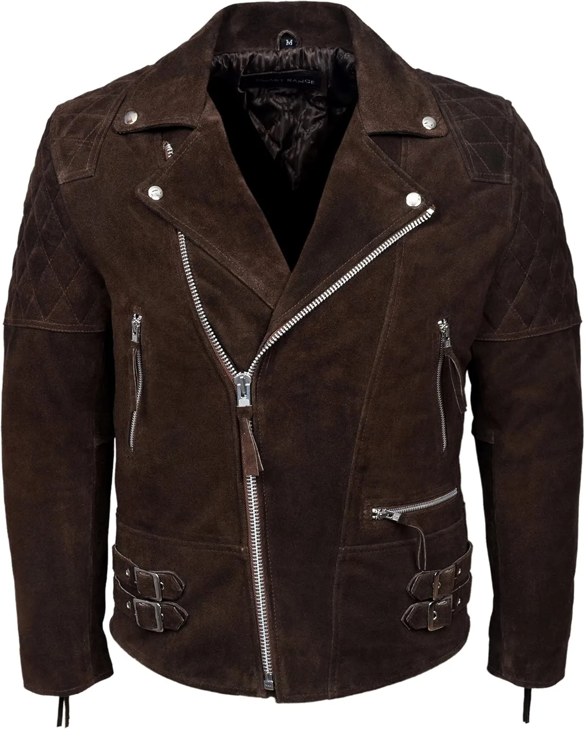Men's Real Leather Jacket 100% Suede Reckless Classic Fashion Biker Style 233