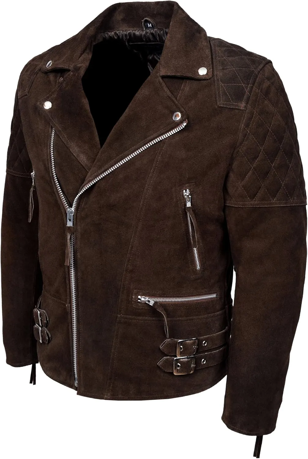 Men's Real Leather Jacket 100% Suede Reckless Classic Fashion Biker Style 233